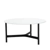 Table basse Twist large Ø90 cm, White-lava grey