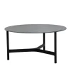 Table basse Twist large Ø90 cm, Fossil black-lava grey