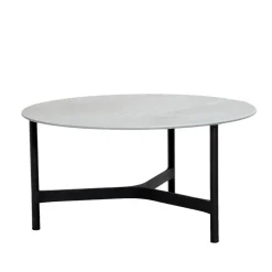 Table basse Twist large Ø90 cm, Fossil grey-lava grey
