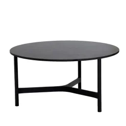 Table basse Twist large Ø90 cm, Dark grey-lava grey