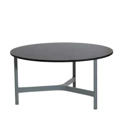 Table basse Twist large Ø90 cm, Dark grey-light grey