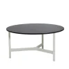 Table basse Twist large Ø90 cm, Dark grey-white