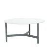 Table basse Twist large Ø90 cm, White-light grey