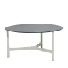 Table basse Twist large Ø90 cm, Fossil black-white