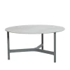 Table basse Twist large Ø90 cm, Fossil grey-light grey
