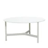 Table basse Twist large Ø90 cm, White-white