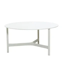 Table basse Twist large Ø90 cm, White-white