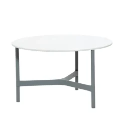Table basse Twist medium Ø70 cm, White-light grey