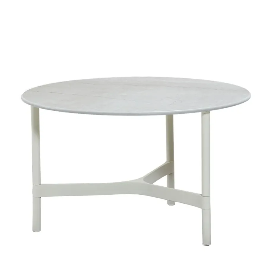 Table basse Twist medium Ø70 cm, White-white