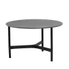 Table basse Twist medium Ø70 cm, Fossil black-lava grey