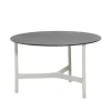 Table basse Twist medium Ø70 cm, Fossil black-white