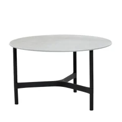 Table basse Twist medium Ø70 cm, Fossil grey-lava grey