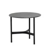 Table basse Twist small Ø45 cm, Fossil black-lava grey