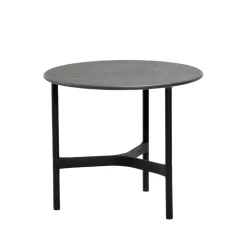 Table basse Twist small Ø45 cm, Fossil black-lava grey