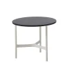 Table basse Twist small Ø45 cm, Dark grey-white