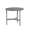 Table basse Twist small Ø45 cm, Fossil black-light grey