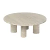 Table basse Volos L Ø75 cm, Travertine