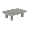 Table basse Volos L 100x70 cm, Silver Travertine