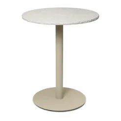Table bistrot Mineral, Bianco curia, cashmere
