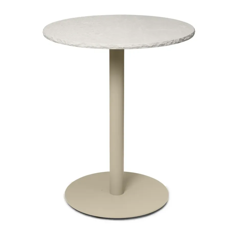 Table bistrot Mineral, Bianco curia, cashmere