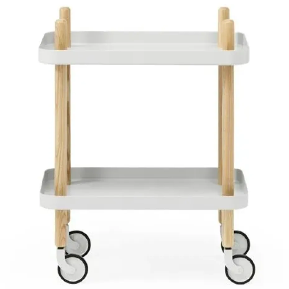 Table Block, gris clair