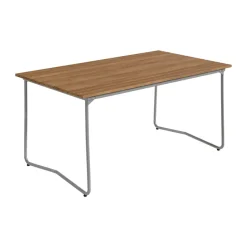 Table Bovik, Structure en teck et acier galvanisé, 150x92 cm