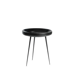Table Bowl medium, mangue noir, structure noire