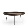 Table Bowl x-large, mangue gris sirka, structure noire