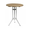 Table Brasserie à trois pieds, Chêne huilé-structure en acier avec galvanisation à chaud