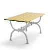 Table Byarum 142x72 cm, Imprégnation de pin, structure en aluminium brut