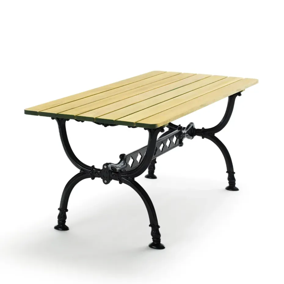 Table Byarum 142x72 cm, Imprégnation de pin, support noir