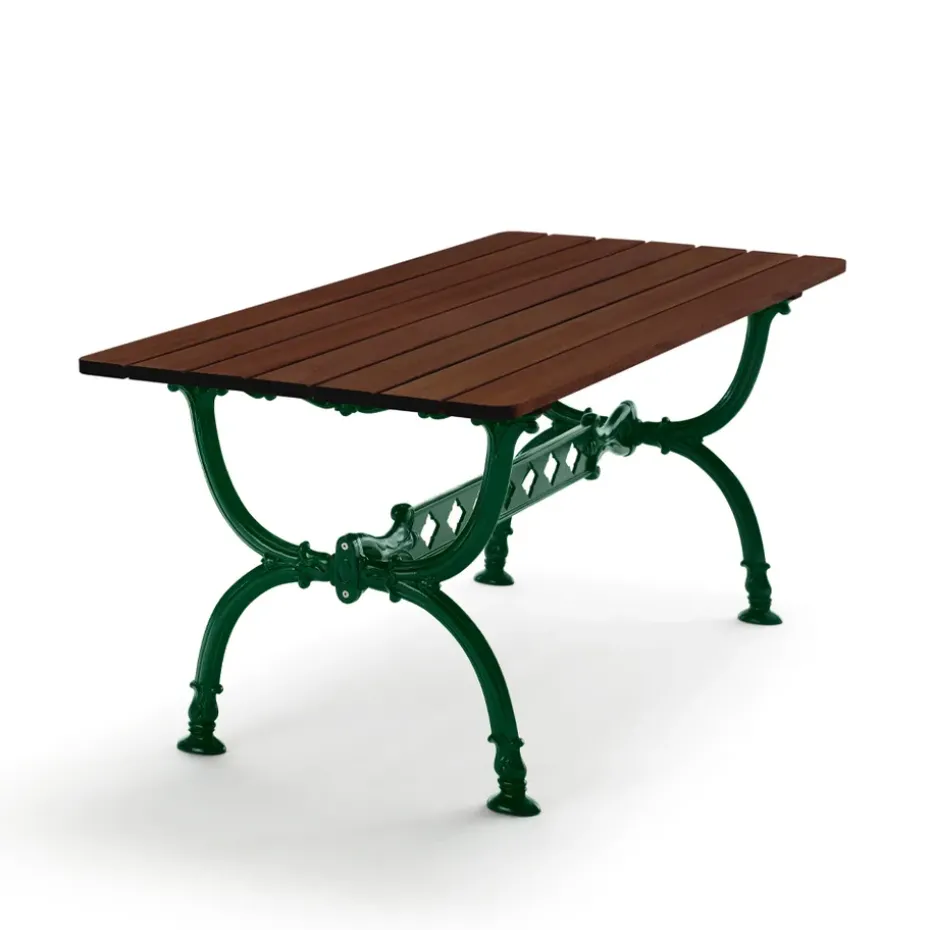 Table Byarum 142x72 cm, Pin brun lasure, support vert