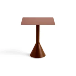 Table café carrée Palissade Cone 65x65 cm, Iron red