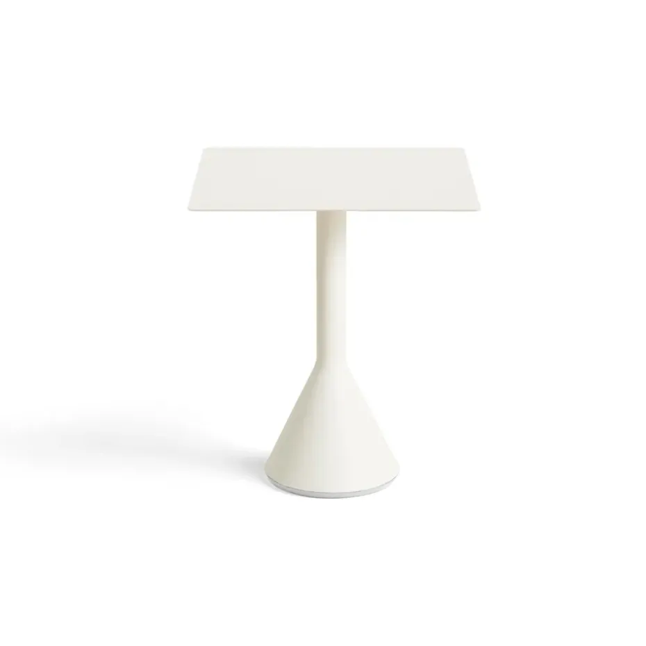 Table café carrée Palissade Cone 65x65 cm, Cream white