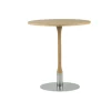 Table café Rod Ø70 cm, Chêne blanchi pigmenté, finition mate laquée