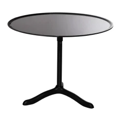 Table Cassis Ø47 cm, Aluminium anodisé noir-noir