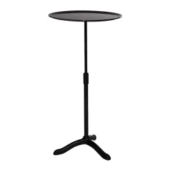 Table Cassis Ø37 cm, Aluminium anodisé noir-noir