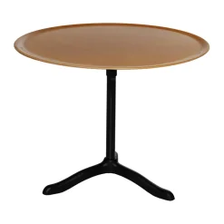 Table Cassis Ø47 cm, Aluminium anodisé noir-bouleau