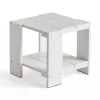 Table Crate Side Table 49,5x49,5x45 cm pin laqué, White