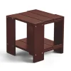 Table Crate Side Table 49,5x49,5x45 cm pin laqué, Iron red