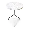 Table d'appoint Allforone, White carrara-black, Ø40 cm