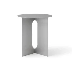 Table d'appoint Androgyne Ø40cm, Brushed steel