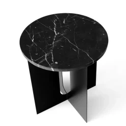 Table d'appoint Androgyne, plateau de table Ø42 cm, noir