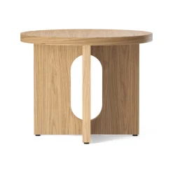 Table d’appoint Androgyne Ø50 cm base en chêne, Plateau de table en chêne