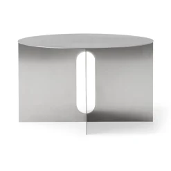 Table d'appoint Androgyne Ø63 cm, Brushed steel