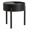 Table d’appoint Arc, frêne peint noir