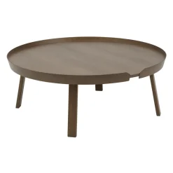 Table d'appoint Around extra large, Brun foncé tacheté