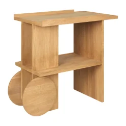 Table d'appoint Axis 42x80 cm, Chêne verni chaud