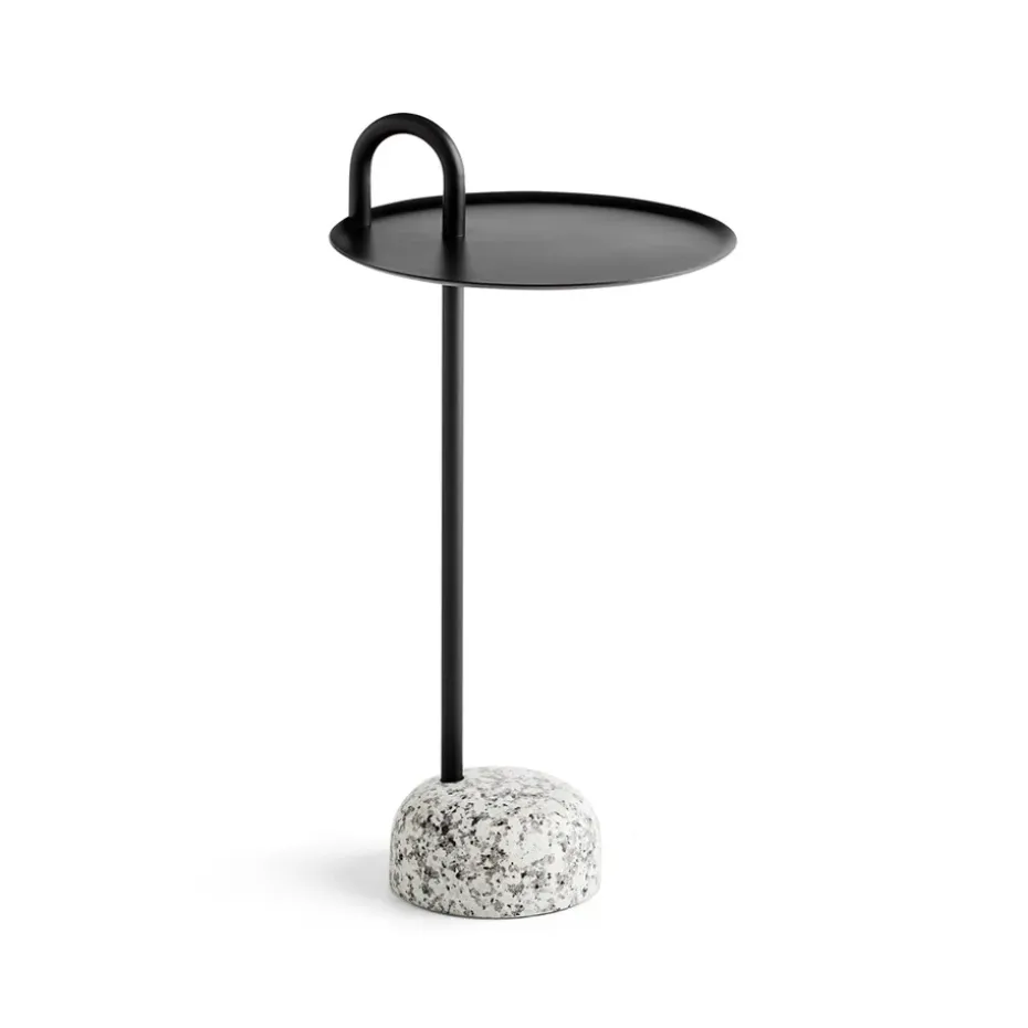 Table d'appoint Bowler, Black-granite
