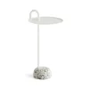 Table d'appoint Bowler, Cream white-granite